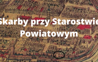 Średniowieczny plan miasta Lwówka Ślaskiego z zaznaczeniem miejsca badań