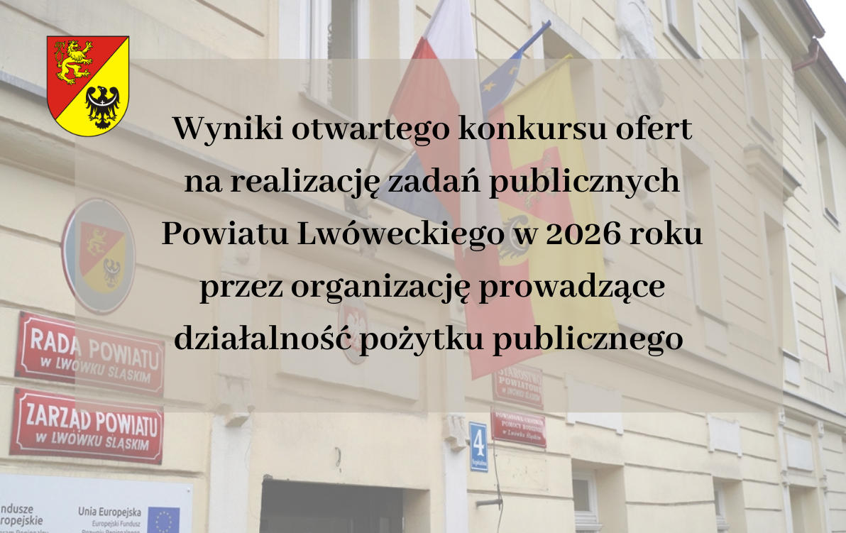 Wyniki otwartego konkursu ofert na realizację zadań publicznych Powiatu Lwóweckiego w 2026 roku przez organizację prowadzące działalność pożytku publicznego