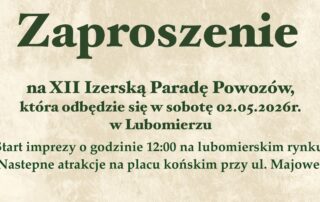 Zaproszenie na Izerską Paradę Powozów
