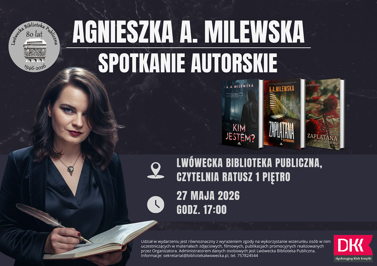 spotkanie z Agnieszką A. Milewską – autorką powieści kryminalnych